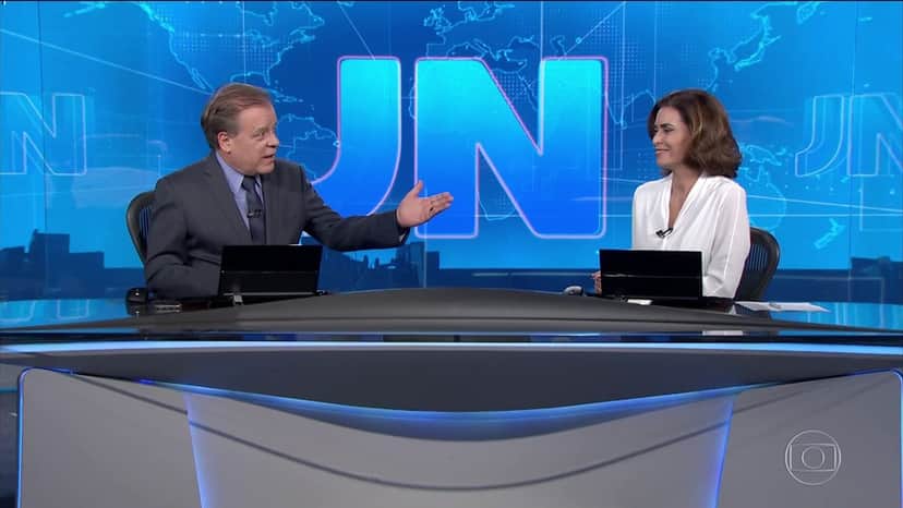 Chico Pinheiro e Giuliana Morrone no Jornal Nacional (Foto: Rprodução/Globo) Chico Pinheiro e Giuliana Morrone no Jornal Nacional (Foto: Rprodução/Globo)