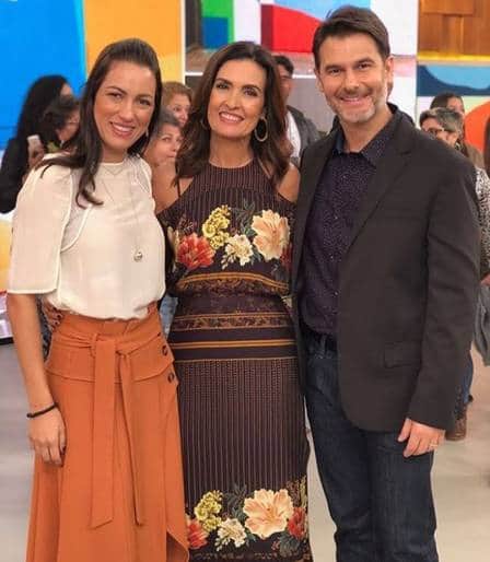 Fernando Gomes, a esposa e Fátima Bernardes (Foto: Reprodução) Fernando Gomes, a esposa e Fátima Bernardes (Foto: Reprodução)