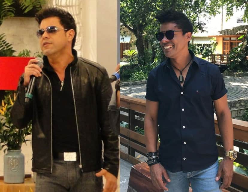 Internautas falam de semelhança de Zezé Di Camargo e Khill, vocalista do Chiclete com Banana — (Foto: Globo e Ana Rosa/Globo) Internautas falam de semelhança de Zezé Di Camargo e Khill, vocalista do Chiclete com Banana — (Foto: Globo e Ana Rosa/Globo)