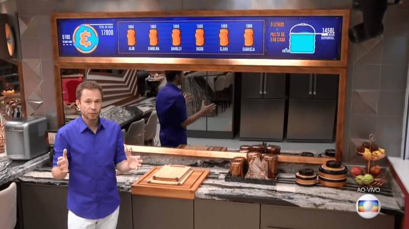 Tiago Leifert na cozinha do BBB19 (Foto: Reprodução/Globo) Tiago Leifert na cozinha do BBB19 (Foto: Reprodução/Globo)