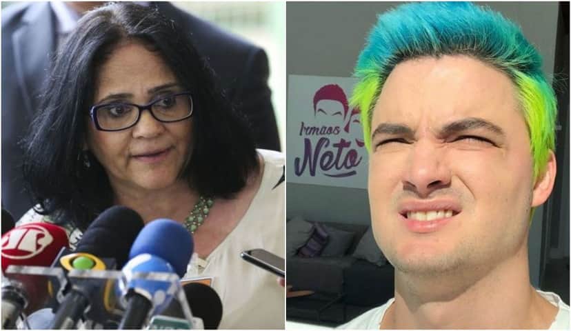 Ministra Damares Alves e Felipe Neto bateram boca no Twitter (Foto: Montagem) Ministra Damares Alves e Felipe Neto bateram boca no Twitter (Foto: Montagem)
