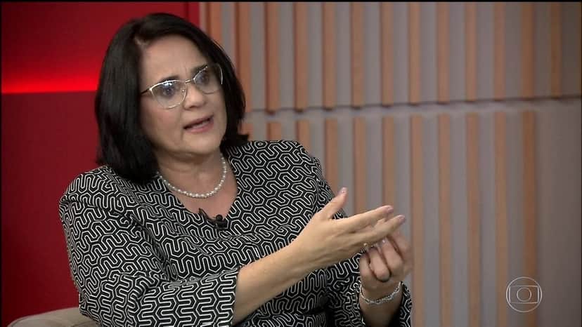 A ministra Damares Alves foi tema de reportagem do Fantástico (Foto: Reprodução) A ministra Damares Alves foi tema de reportagem do Fantástico (Foto: Reprodução)