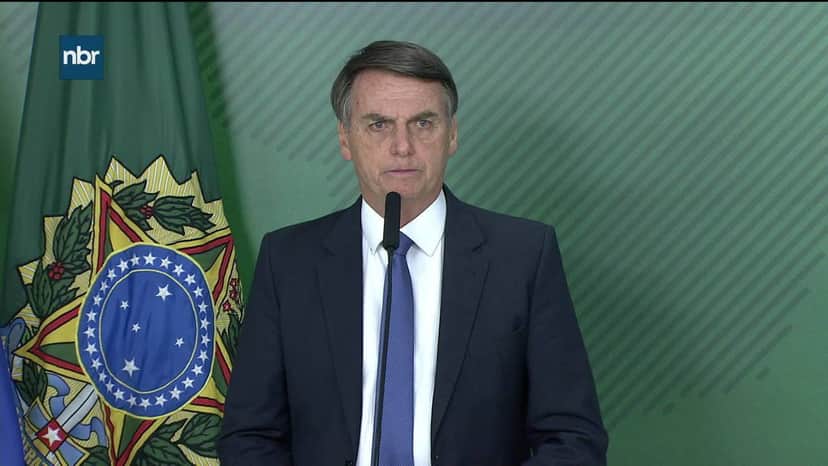 Bolsonaro durante pronunciamento (Foto: Reprodução) Bolsonaro durante pronunciamento (Foto: Reprodução)