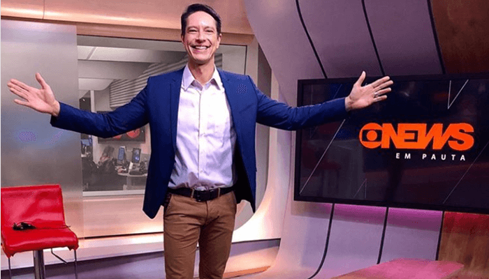 O apresentador Sergio Aguiar na Globo News (Foto: Reprodução/Instagram) O apresentador Sergio Aguiar na Globo News (Foto: Reprodução/Instagram)
