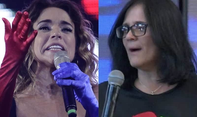 Daniela Mercury e ministra de Jair Bolsonaro (Foto: Reprodução) Daniela Mercury e ministra de Jair Bolsonaro (Foto: Reprodução)