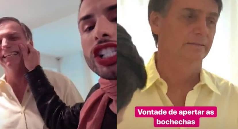 Bolsonaro e seu amigo gay (Foto: Reprodução) Bolsonaro e seu amigo gay (Foto: Reprodução)