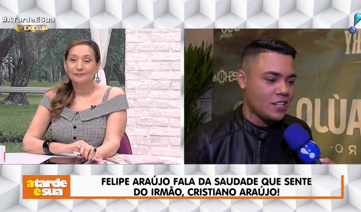 Felipe Araújo e Sonia Abrão (Foto: Reprodução/ RedeTV!) Felipe Araújo e Sonia Abrão (Foto: Reprodução/ RedeTV!)