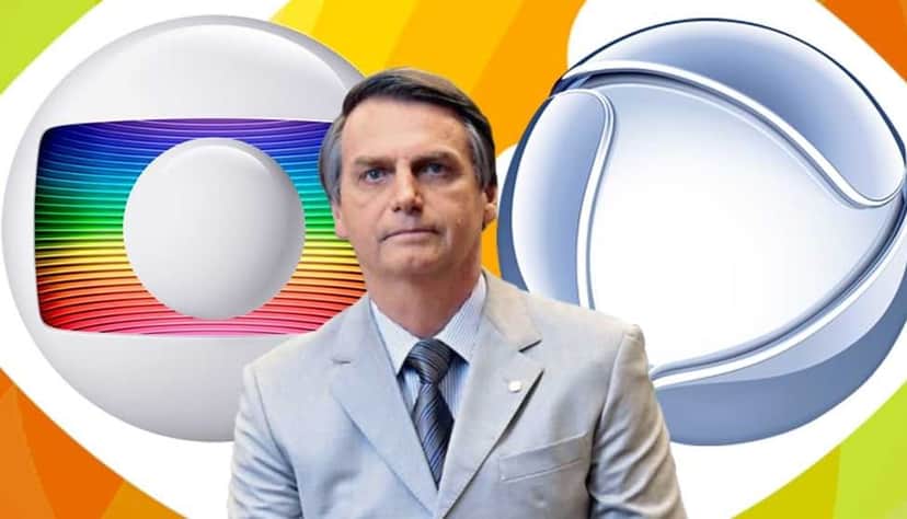 Bolsonaro no meio da guerra entre a Globo, Record e SBT (Foto: Montagem/TV FOCO) Bolsonaro no meio da guerra entre a Globo, Record e SBT (Foto: Montagem/TV FOCO)
