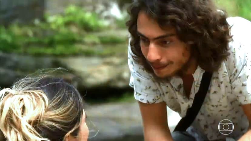 Rita de Cássia e Leonardo em cena de O Sétimo Guardião (Foto: Reprodução) Rita de Cássia e Leonardo em cena de O Sétimo Guardião (Foto: Reprodução)