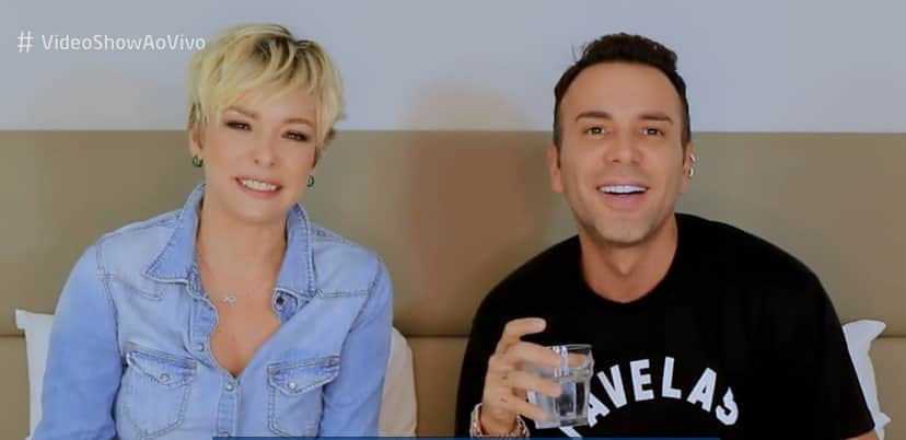 Regina Alves bateu um papo com Matheus Mazzafera para o Vídeo Show — (Foto: TV Globo) Regina Alves bateu um papo com Matheus Mazzafera para o Vídeo Show — (Foto: TV Globo)