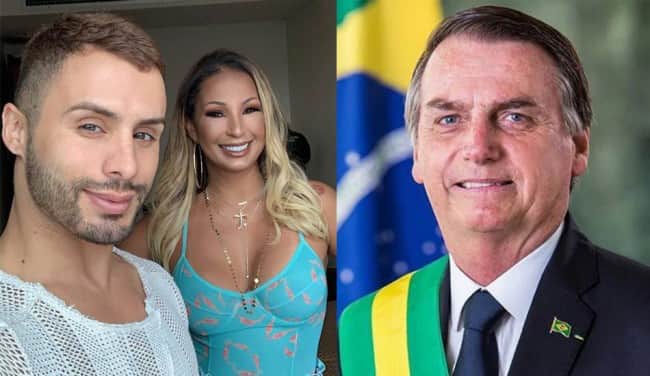 Valesca Popozuda, Agustin Fernandez e Jair Bolsonaro (Foto: Divulgação) Valesca Popozuda, Agustin Fernandez e Jair Bolsonaro (Foto: Divulgação)