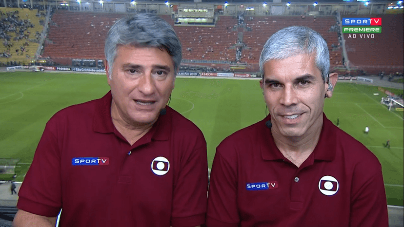 Cléber Machado no SporTV (Foto: Reprodução) Cléber Machado no SporTV (Foto: Reprodução)