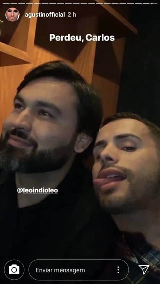 Agustin Fernandez e o primo de Carlos Bolsonaro (Foto: Reprodução) Agustin Fernandez e o primo de Carlos Bolsonaro (Foto: Reprodução)