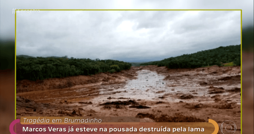 Pousada que o ator se hospedou foi levada pela lama (Foto: Reprodução) Pousada que o ator se hospedou foi levada pela lama (Foto: Reprodução)