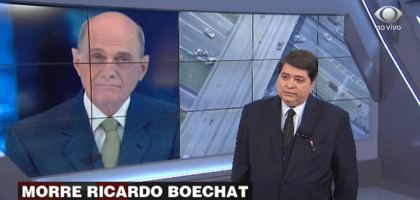 Datena foi aos prantos na Band após a morte de Ricardo Boechat (Foto: Reprodução) Datena foi aos prantos na Band após a morte de Ricardo Boechat (Foto: Reprodução)