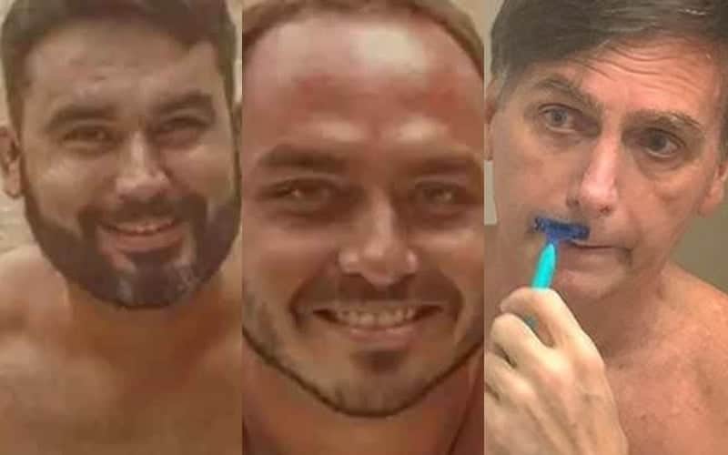 Jair Bolsonaro, o filho e o primo do filho (Foto: Reprodução) Jair Bolsonaro, o filho e o primo do filho (Foto: Reprodução)