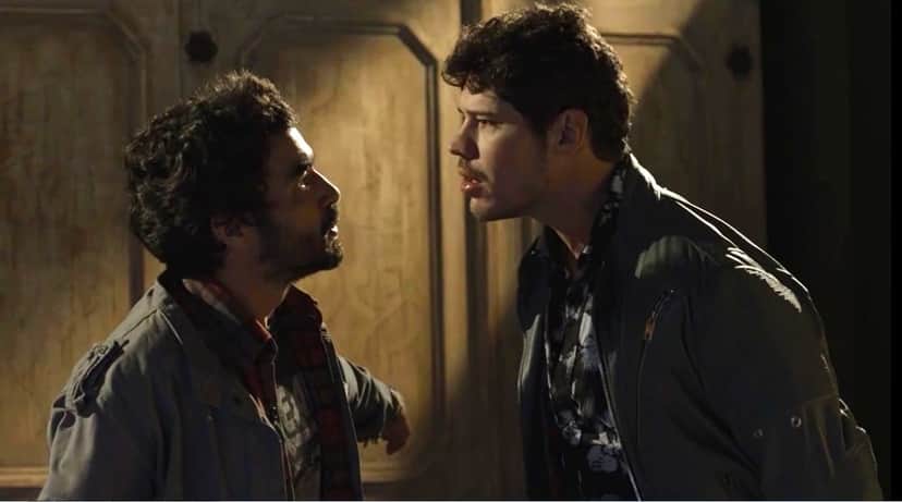 Geandro e Júnior em O Sétimo Guardião (Foto: Reprodução) Geandro e Júnior em O Sétimo Guardião (Foto: Reprodução)