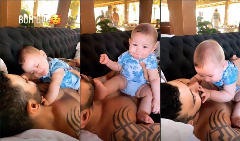 Gusttavo Lima e o filho (Foto: Reprodução) Gusttavo Lima e o filho (Foto: Reprodução)