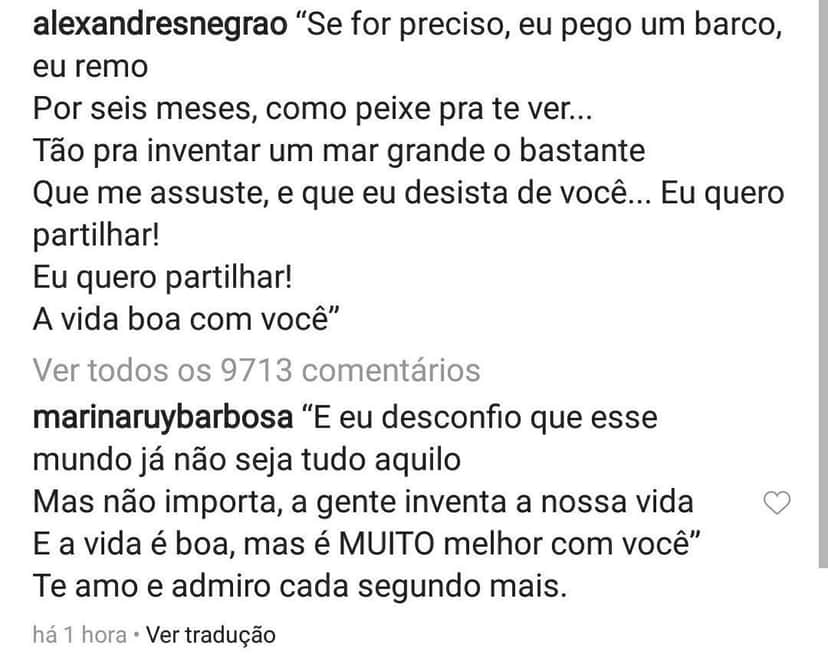 Alexandre Negrão se declarou para Marina Ruy Barbosa (Foto: Reprodução) Alexandre Negrão se declarou para Marina Ruy Barbosa (Foto: Reprodução)
