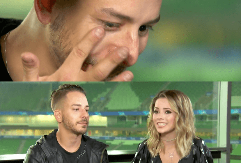 Sandy e Junior se emocionaram no Fantástico da Globo (Foto reprodução) Sandy e Junior se emocionaram no Fantástico da Globo (Foto reprodução)