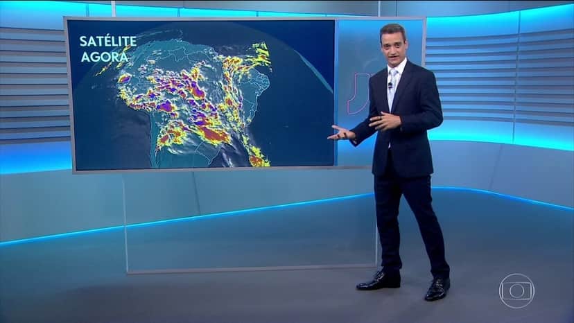 Ele faz a previsão do tempo do Jornal Nacional da Globo (Foto: Reprodução) Ele faz a previsão do tempo do Jornal Nacional da Globo (Foto: Reprodução)