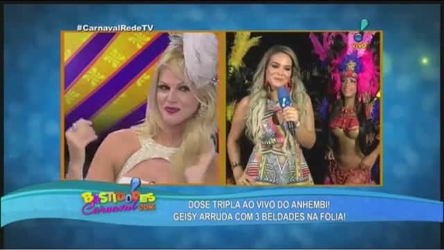 Val Marchiori e Geisy Arruda batem boca em programa ao vivo. Val Marchiori e Geisy Arruda batem boca em programa ao vivo.