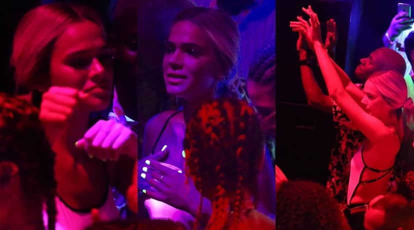 Bruna Marquezine se identificando com a letra da música (Foto: Reprodução) Bruna Marquezine se identificando com a letra da música (Foto: Reprodução)