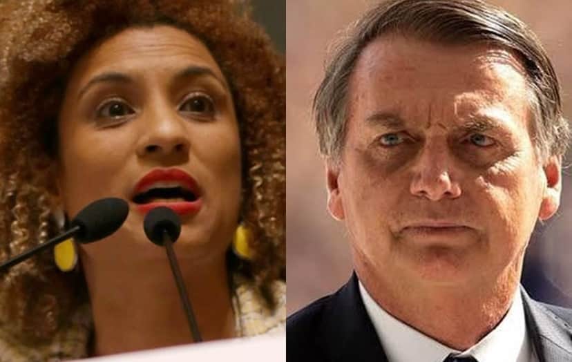 Jair Bolsonaro x Marielle Franco (Foto: Reprodução) Jair Bolsonaro x Marielle Franco (Foto: Reprodução)