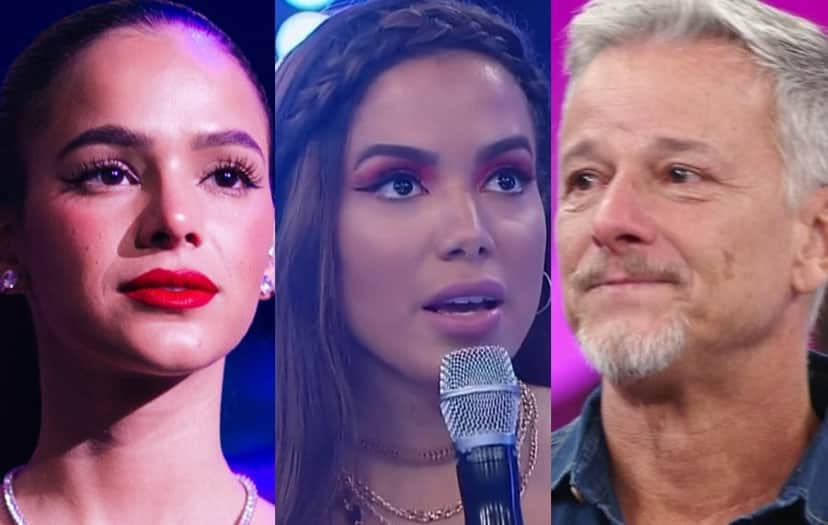Bruna Marquezine, Anitta e Marcello Novaes na Globo (Foto: Reprodução) Bruna Marquezine, Anitta e Marcello Novaes na Globo (Foto: Reprodução)