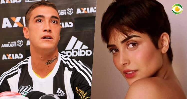 A atriz Letícia Almeida e Romarinho A atriz Letícia Almeida e Romarinho