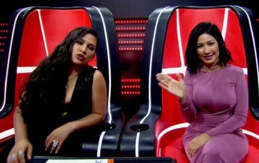Simone e Simaria brincaram bastante no The Voice Kids (Foto: Reprodução) Simone e Simaria brincaram bastante no The Voice Kids (Foto: Reprodução)