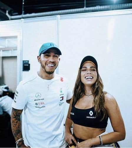 Lewis Hamilton e Anitta (Foto: Divulgação) Lewis Hamilton e Anitta (Foto: Divulgação)