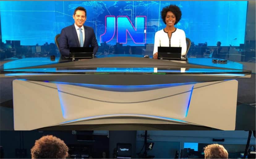 Maju Coutinho mostrou bastidores do Jornal Nacional na Globo Maju Coutinho mostrou bastidores do Jornal Nacional na Globo
