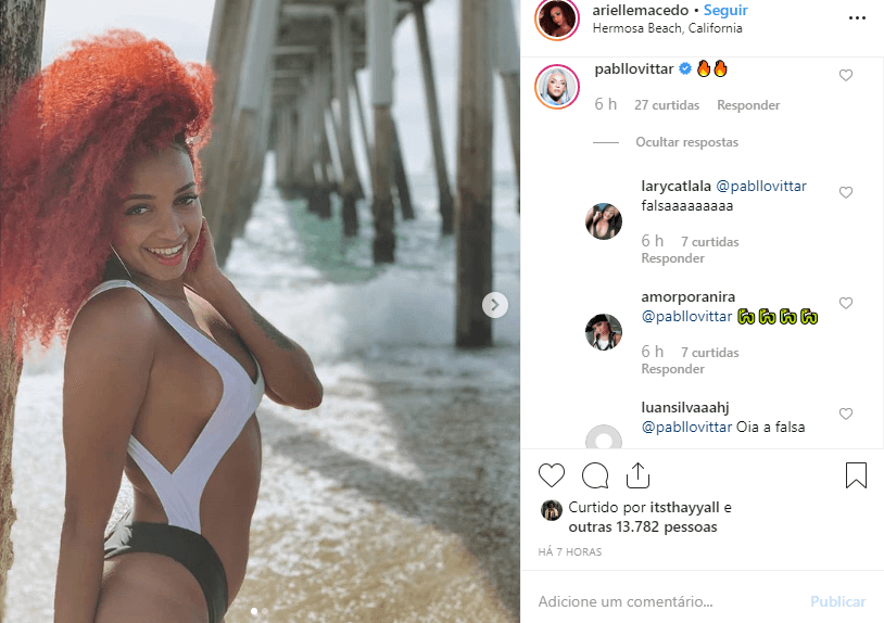 Arielle Macedo e Pabllo Vittar (Foto: Reprodução/Instagram) Arielle Macedo e Pabllo Vittar (Foto: Reprodução/Instagram)