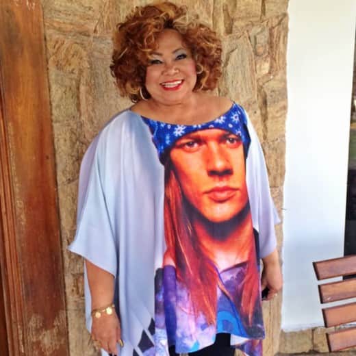 Muita gente não sabe mas Alcione é grande fã do Gun's Roses (Foto: Reprodução) Muita gente não sabe mas Alcione é grande fã do Gun's Roses (Foto: Reprodução)