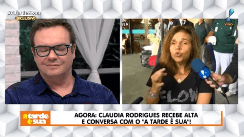 A comediante no A Tarde é Sua (Foto: Reprodução) A comediante no A Tarde é Sua (Foto: Reprodução)