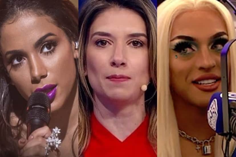 Anitta, Rebeca Abravanel e Pabllo Vittar (Foto: Reprodução) Anitta, Rebeca Abravanel e Pabllo Vittar (Foto: Reprodução)