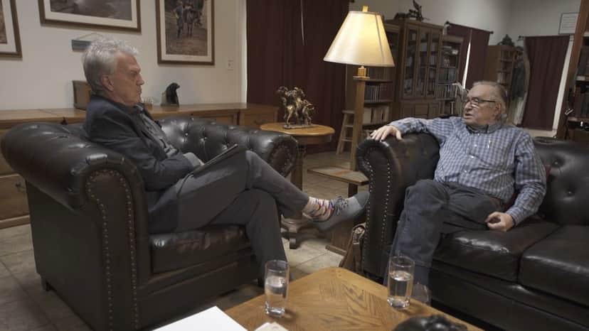Pedro Bial em entrevista com o filósofo Olavo de Carvalho (Foto: Reprodução/Globo) Pedro Bial em entrevista com o filósofo Olavo de Carvalho (Foto: Reprodução/Globo)