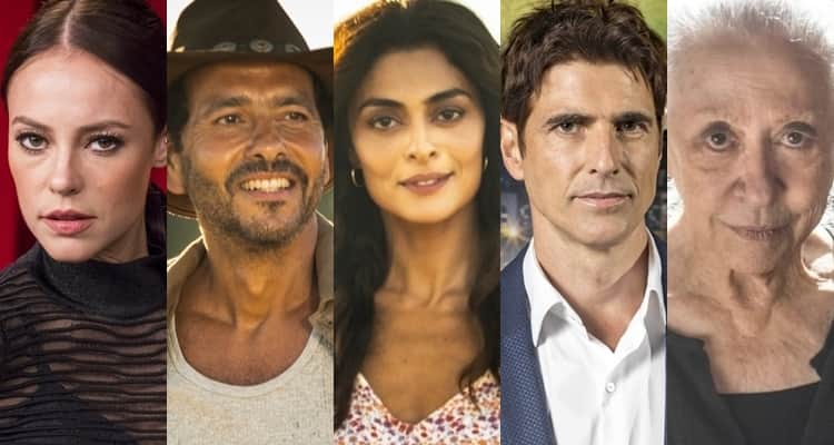 Paolla Oliveira, Marcos Palmeira, Juliana Paes, Reynaldo Gianecchini e Fernanda Montenegro em A Dona do Pedaço (Foto: João Miguel Júnior/João Cotta/Montagem TV Foco) Paolla Oliveira, Marcos Palmeira, Juliana Paes, Reynaldo Gianecchini e Fernanda Montenegro em A Dona do Pedaço (Foto: João Miguel Júnior/João Cotta/Montagem TV Foco)