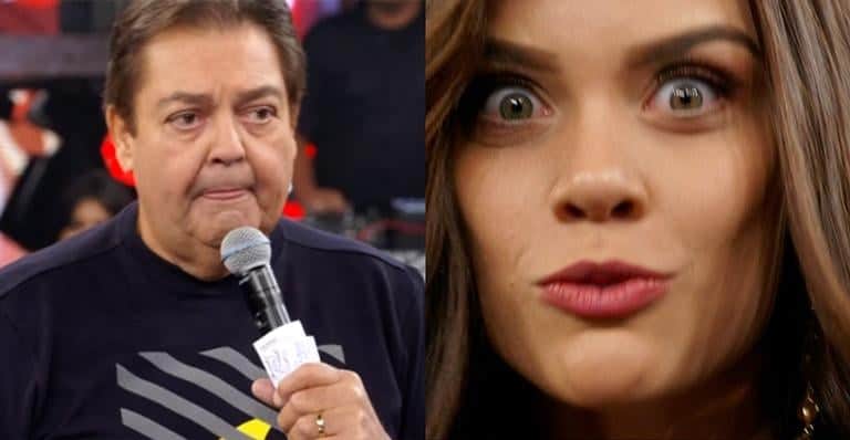 Faustão teve atitude suspeita com bailarina (Foto: Reprodução) Faustão teve atitude suspeita com bailarina (Foto: Reprodução)