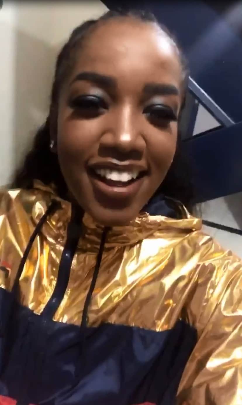 Captura de tela do vídeo postado por Iza no Instagram (Foto: Reprodução) Captura de tela do vídeo postado por Iza no Instagram (Foto: Reprodução)