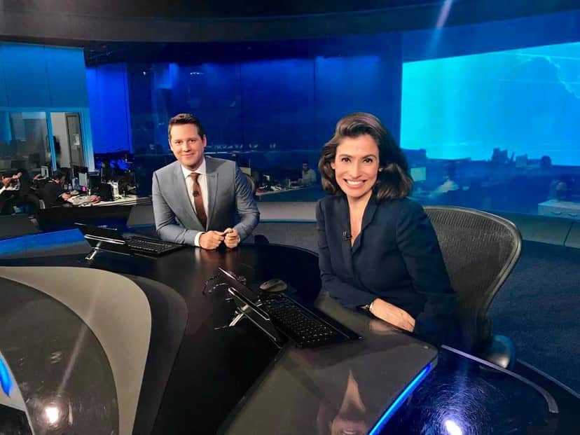 Dony De Nuccio e Renata Vasconcellos no Jornal Nacional (Foto: Reprodução) Dony De Nuccio e Renata Vasconcellos no Jornal Nacional (Foto: Reprodução)