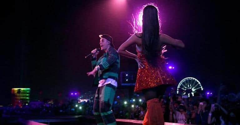 Participação de Justin no Coachella (Foto: Reprodução) Participação de Justin no Coachella (Foto: Reprodução)