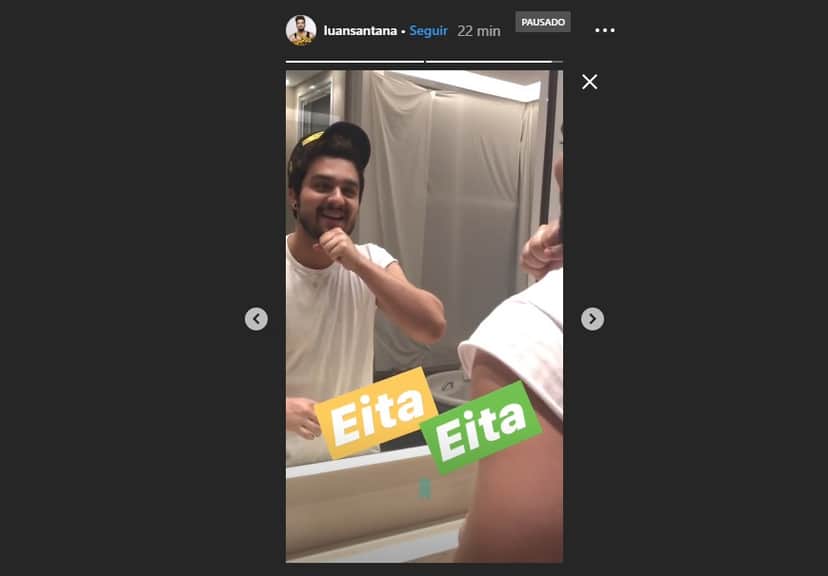 Luan Santana em seu Stories Luan Santana em seu Stories