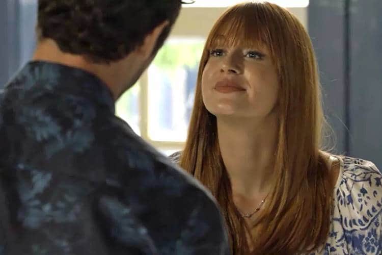 Luz e Júnior em cena da novela das 21h, O Sétimo Guardião (Foto: Reprodução) Luz e Júnior em cena da novela das 21h, O Sétimo Guardião (Foto: Reprodução)