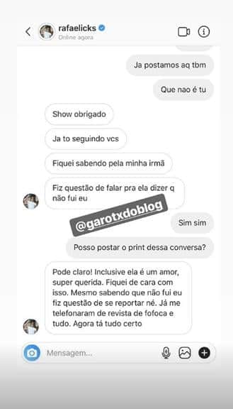 Os boatos foram esclarecidos pelo ex-BBB Os boatos foram esclarecidos pelo ex-BBB