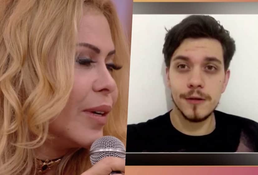 Filho gato de Joelma rouba a cena durante o Encontro na Globo Filho gato de Joelma rouba a cena durante o Encontro na Globo