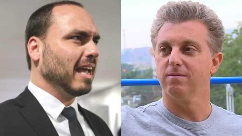 Carlos Bolsonaro e Luciano Huck (Foto: Reprodução) Carlos Bolsonaro e Luciano Huck (Foto: Reprodução)