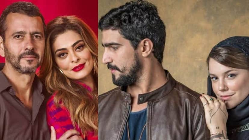 Amadeu e Maria da Paz na novela A Dona do Pedaço. Jamil e Dalila em Órfãos da Terra (Montagem: TV Foco) Amadeu e Maria da Paz na novela A Dona do Pedaço. Jamil e Dalila em Órfãos da Terra (Montagem: TV Foco)