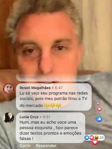 Mensagem de Lucia, seguidora de Luciano Huck Mensagem de Lucia, seguidora de Luciano Huck